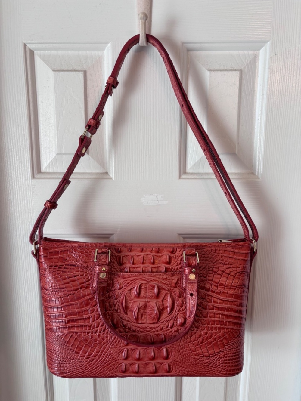 EUC Brahmin Melbourne Satchel and Matching Wallet in Beautiful Pecan - Picture 3 of 16